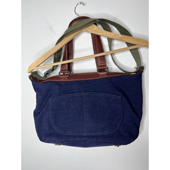 Kipling Crossbody Handbag Tote Purse Navy With Yellow Accents EUC - Picture 7 of 16